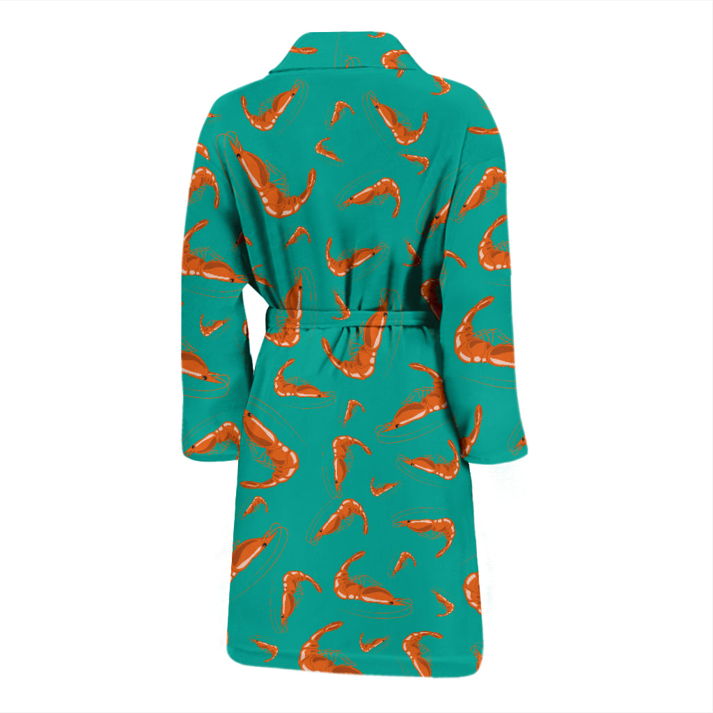Shrimp Print Design LKS301 Men Bathrobe