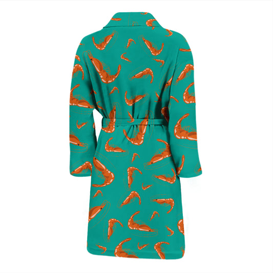 Shrimp Print Design LKS301 Men Bathrobe