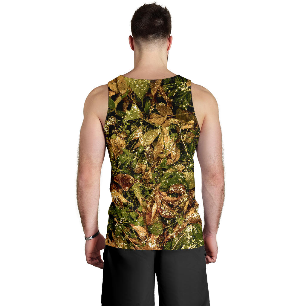 Camo Realistic Tree Forest Texture Print Men Tank Top