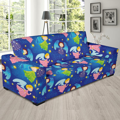 Angel Little Pattern Print Design 02 Sofa Slipcover