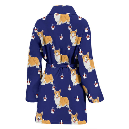 Pembroke Welsh Corgis Pattern Print Design A07 Women Bathrobe