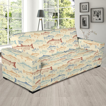 Salmon Fish Print Design LKS302 Sofa Slipcover