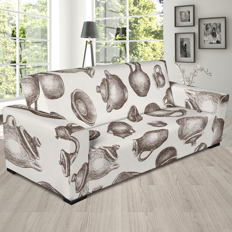 Pottery Pattern Print Design A01 Sofa Slipcover