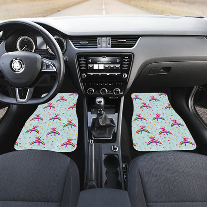 Fairy with Rainbow Print Pattern Car Floor Mats Front Back