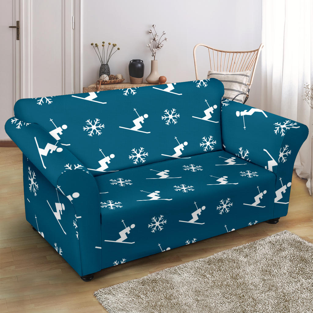 Ski Print Design LKS301 Loveseat Couch Slipcover
