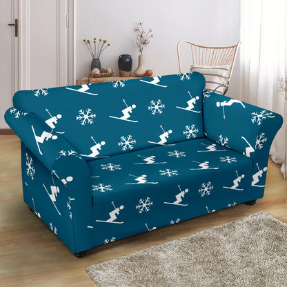 Ski Print Design LKS301 Loveseat Couch Slipcover