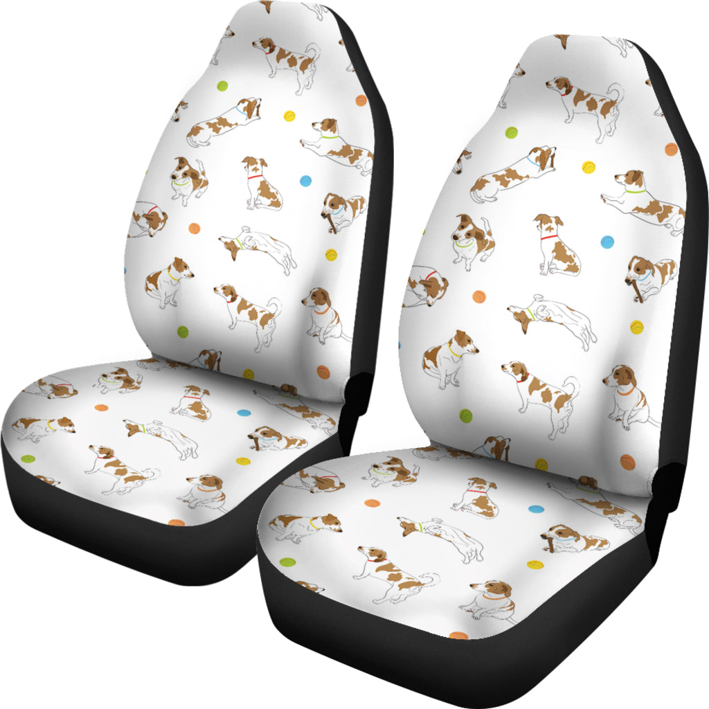 Russell Terriers With Balls Print Design LKS307 Car Seat Covers