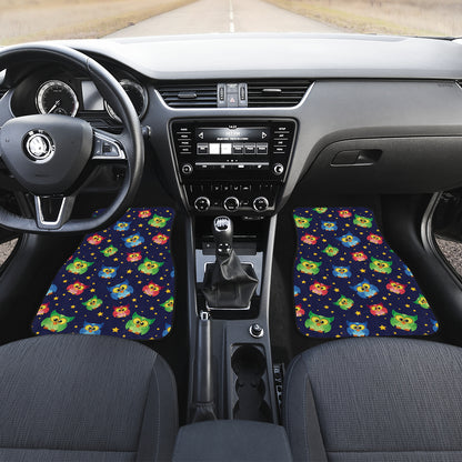 Owl with Star Themed Design Print Car Floor Mats Front Back