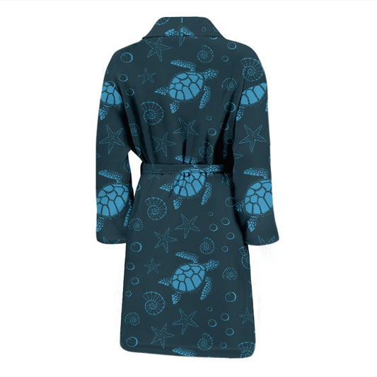 Sea Turtle Print Design LKS308 Men Bathrobe