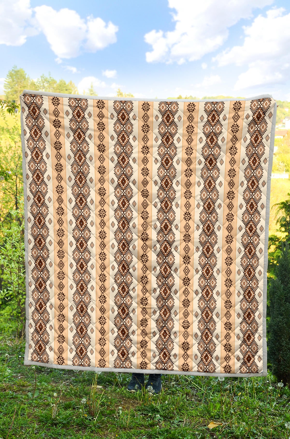 Native Classic Pattern Print Quilt Bedspread