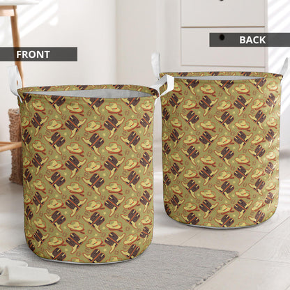 Western Cowboy Themed Laundry Basket