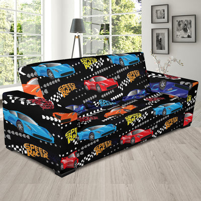 Racing Pattern Print Design A05 Sofa Slipcover