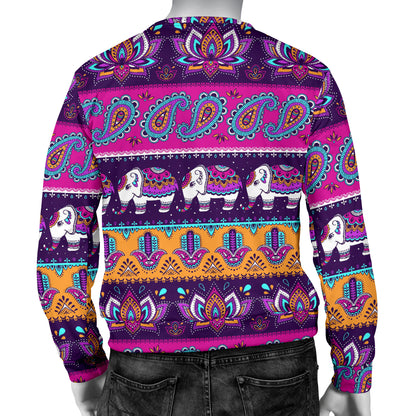 Boho Indian Style Pattern Men Long Sleeve Sweatshirt