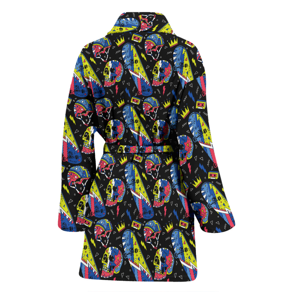 Skateboard Print Design LKS304 Women Bathrobe