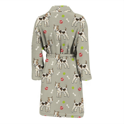Toy Fox Terriers Print Design LKS301 Men Bathrobe