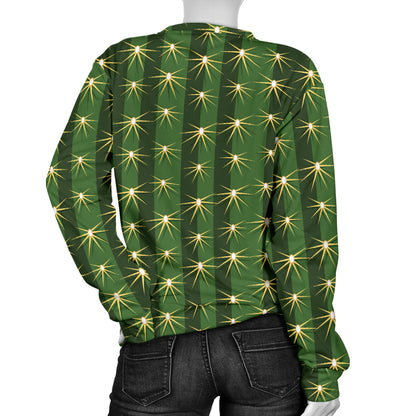 Cactus Skin Print Pattern Women Long Sleeve Sweatshirt