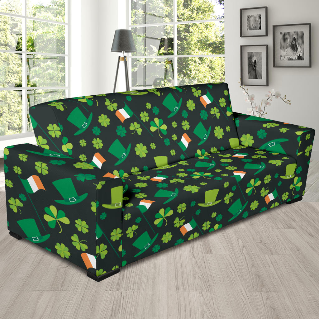 Shamrock Saint Patrick's Day Print Design LKS304 Sofa Slipcover