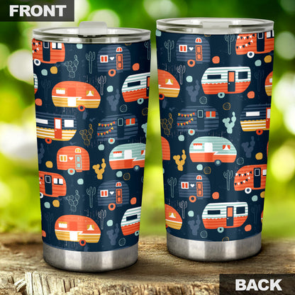 Camper Caravan Print Pattern Tumbler