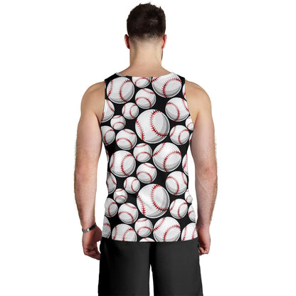 Baseball Black Background Men Tank Top