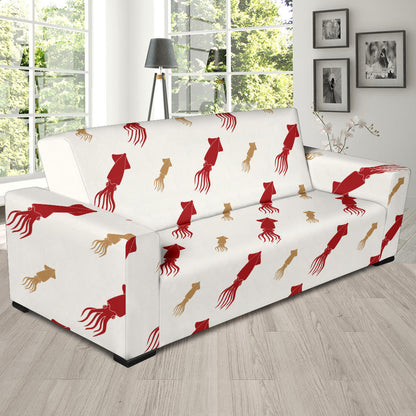 Giant Squid Pattern Print Design 01 Sofa Slipcover