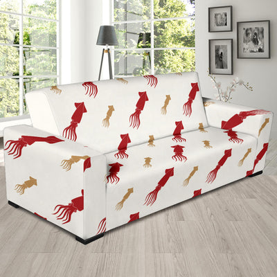 Giant Squid Pattern Print Design 01 Sofa Slipcover