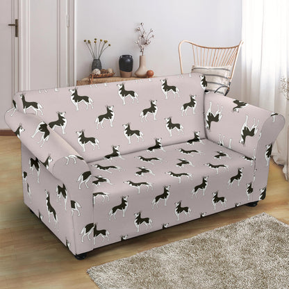 Siberian Huskies Print Design LKS301 Loveseat Couch Slipcover