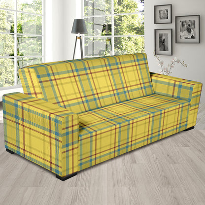 Tartan Yellow Print Design LKS301 Sofa Slipcover