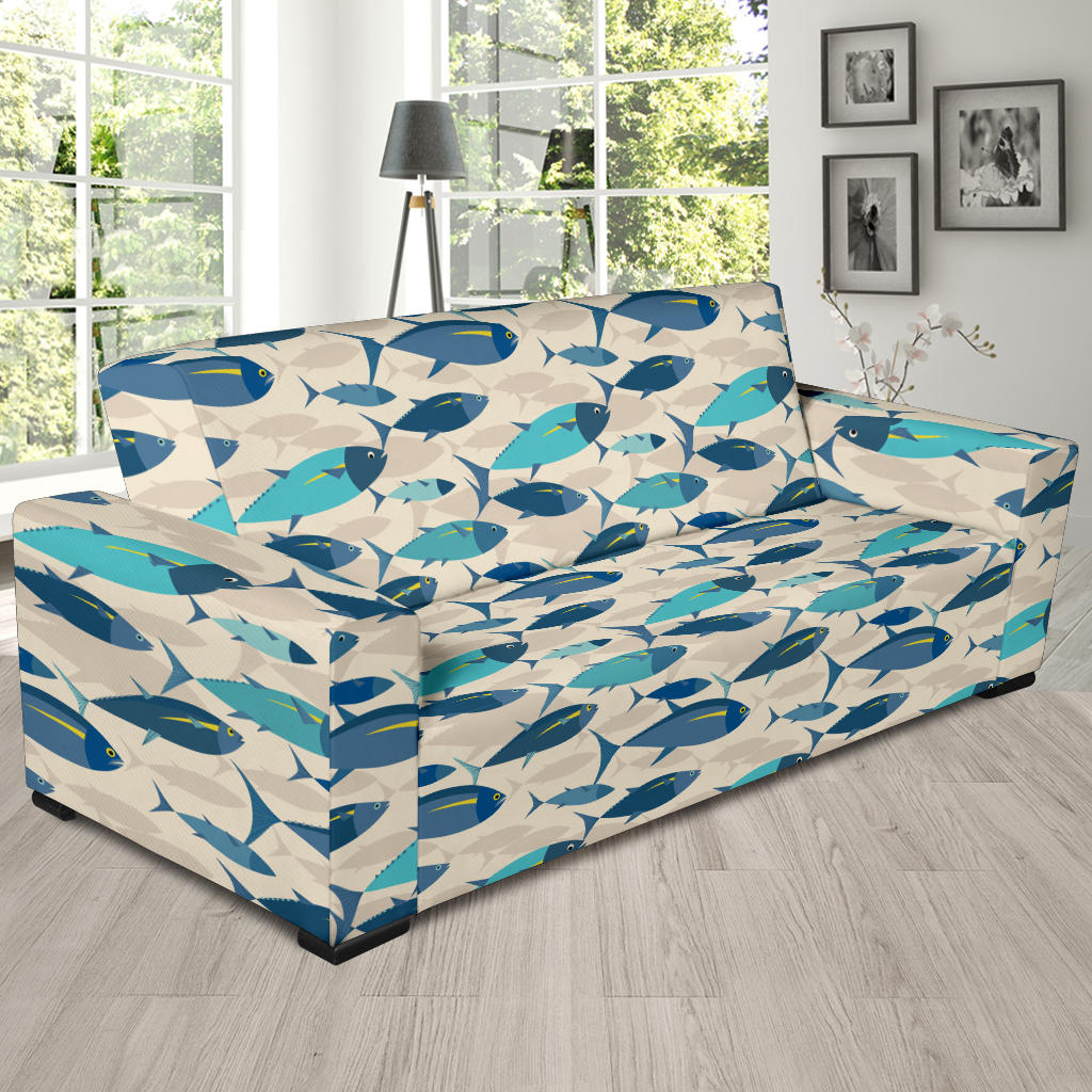 Tuna Fish Print Design LKS302 Sofa Slipcover