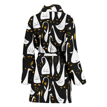 Goose Print Design LKS401 Women Bathrobe
