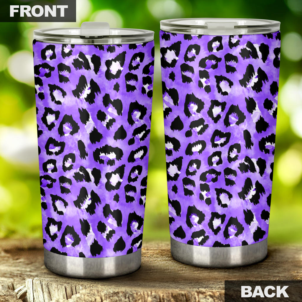 Leopard Purple Skin Print Tumbler