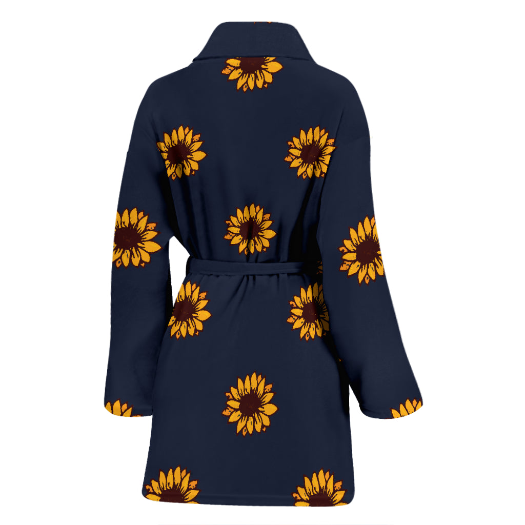 Sunflower Print Design LKS304 Women Bathrobe