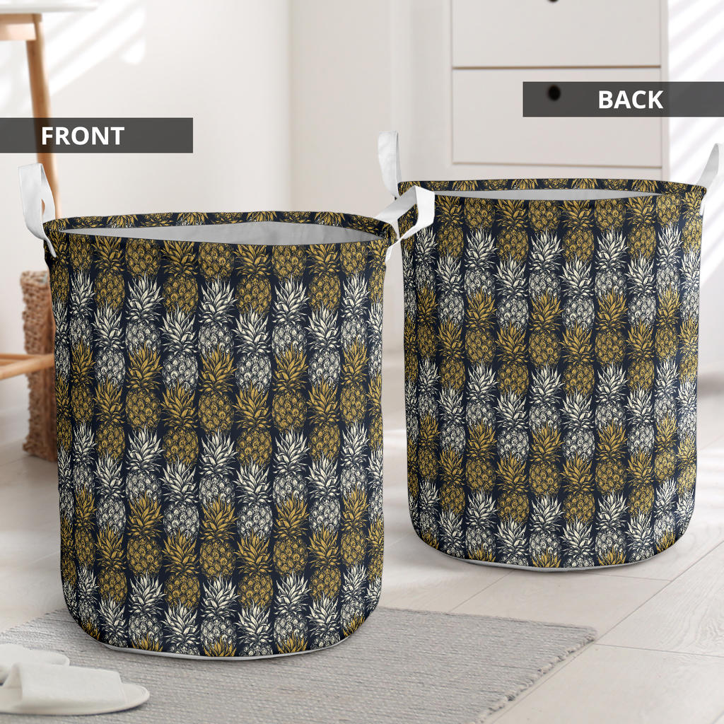 Pineapple Print Design Pattern Laundry Basket