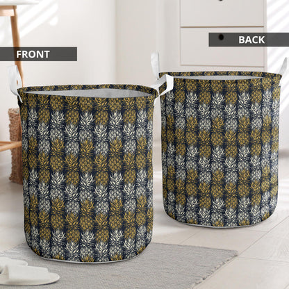 Pineapple Print Design Pattern Laundry Basket