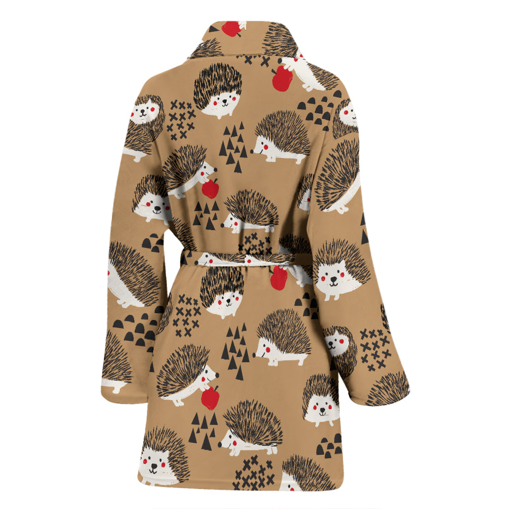 Hedgehog Print Design LKS403 Women Bathrobe