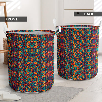 Ethnic Style Print Pattern Laundry Basket
