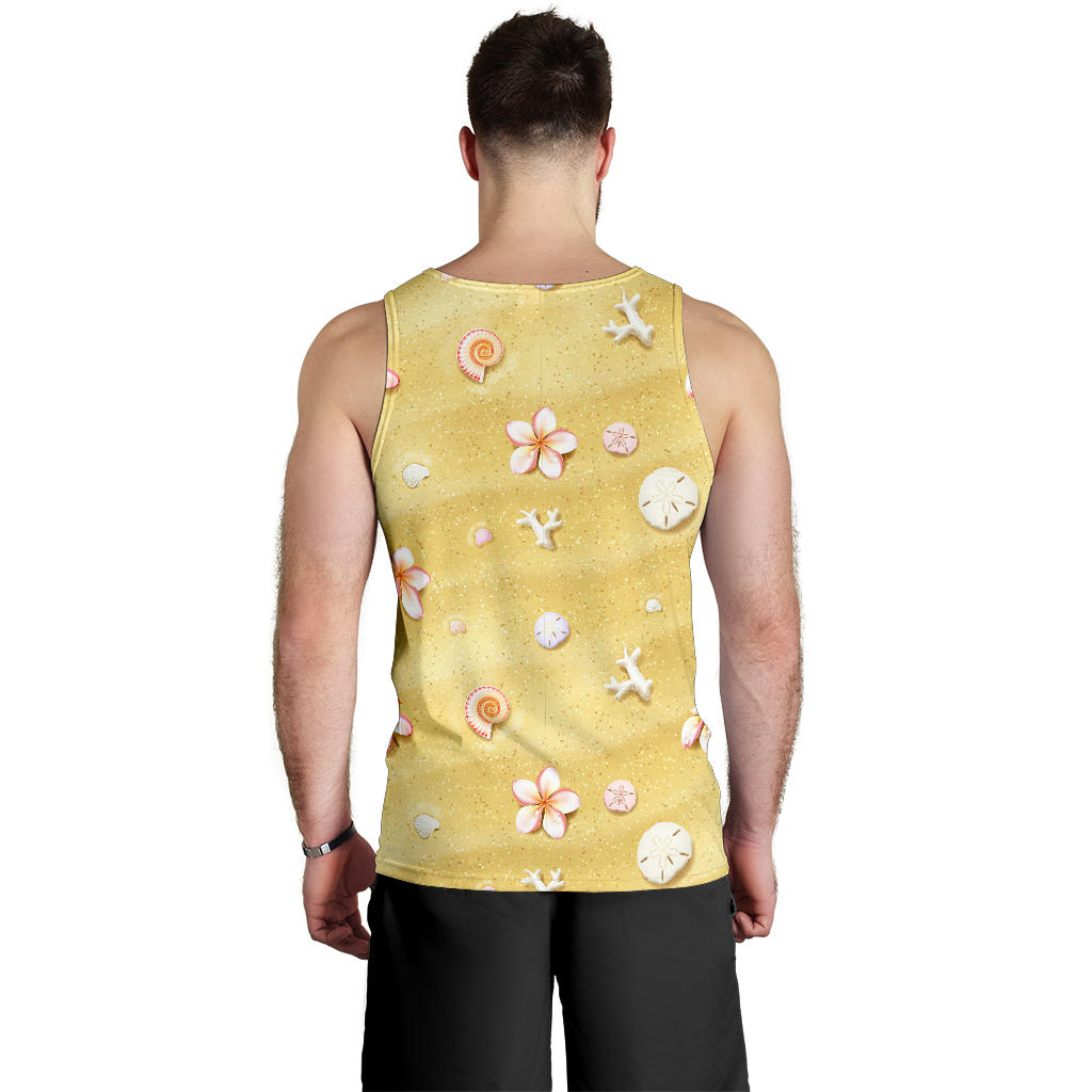 Beach Theme Print Men Tank Top