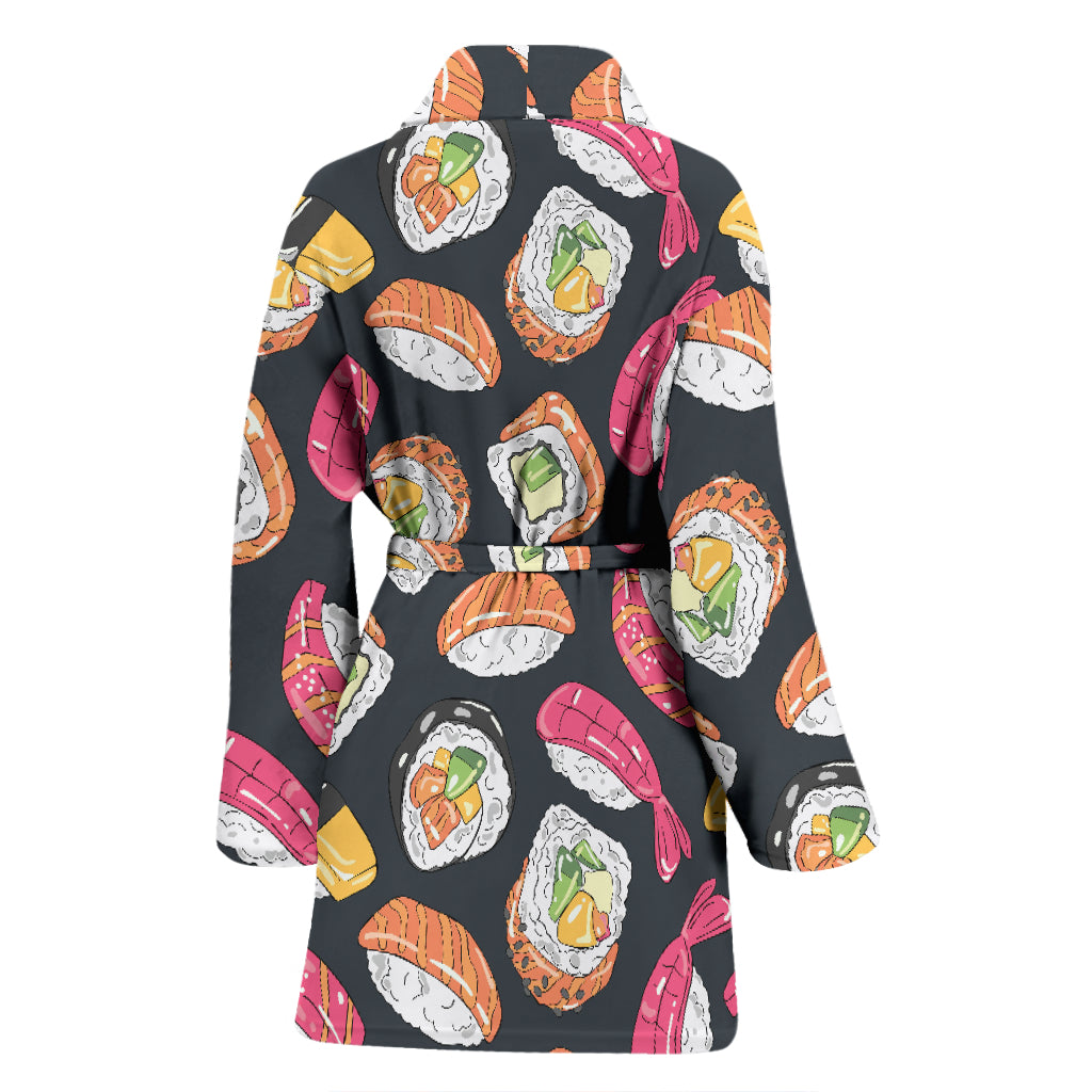 Sushi Print Design LKS306 Women Bathrobe