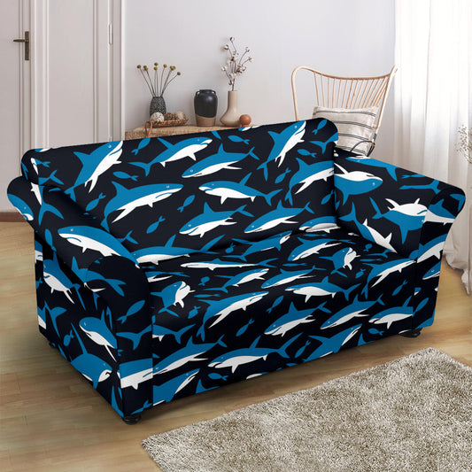 Shark Print Design LKS303 Loveseat Couch Slipcover