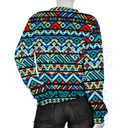Southwestern Style Women Long Sleeve Sweatshirt