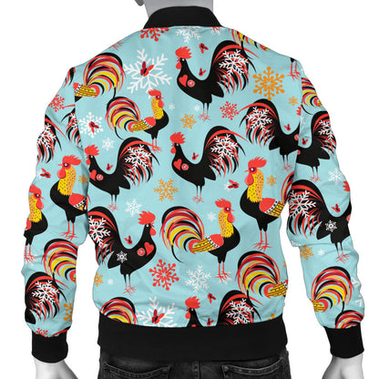 Rooster Themed Design Men Bomber Jacket