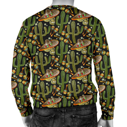 Western Style Print Men Long Sleeve Sweatshirt