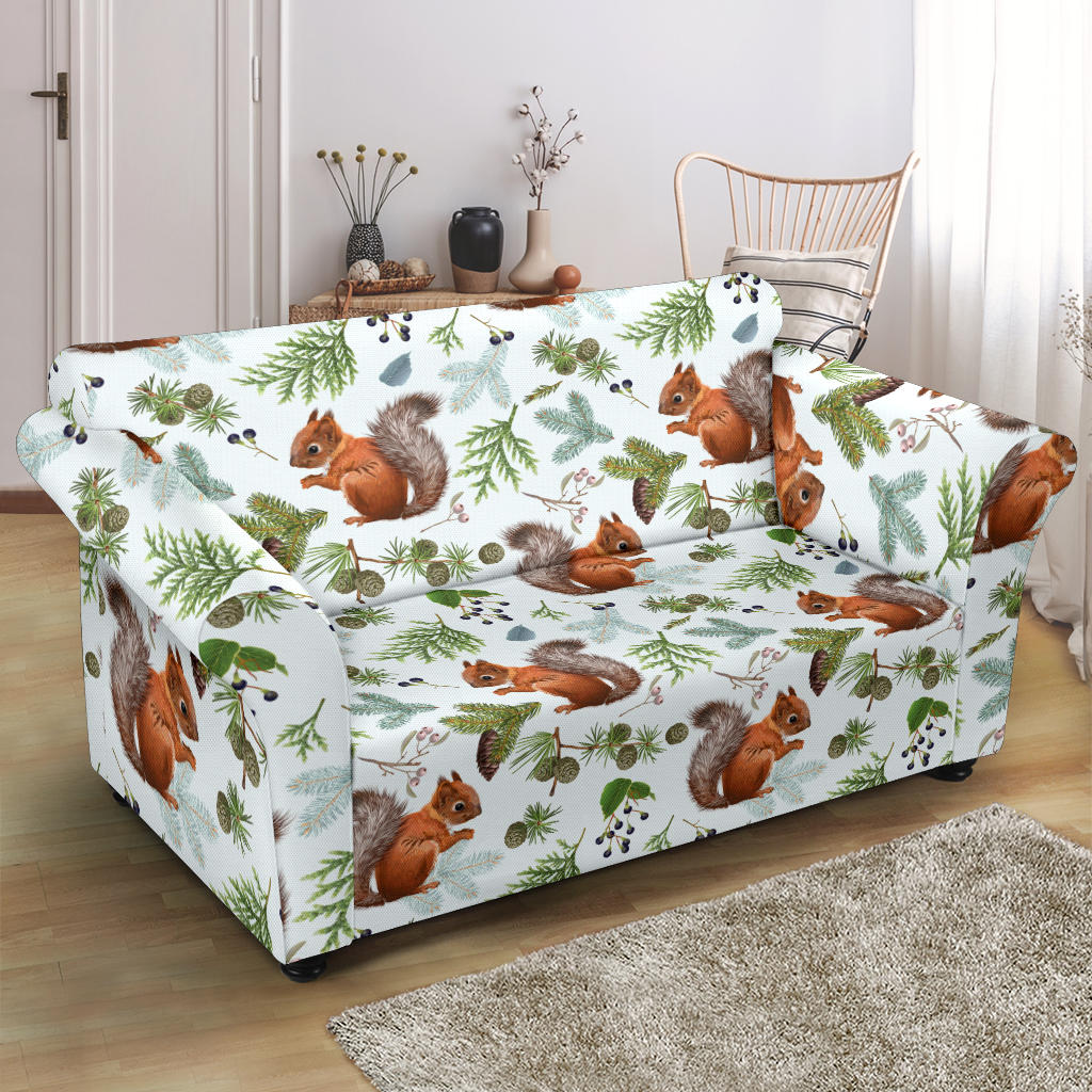 Squirrel Print Design LKS308 Loveseat Couch Slipcover