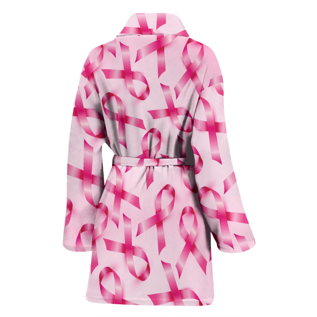 Breast cancer Pattern Print Design 04 Women Bathrobe