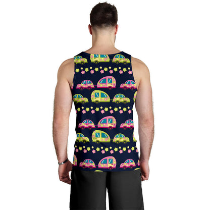Camper Cute Camping Design No 3 Print Men Tank Top