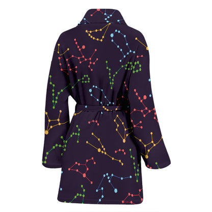 Zodiac Print Design LKS301 Women Bathrobe