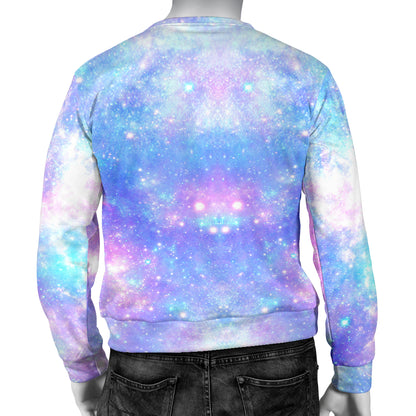 Galaxy Stardust Pastel Color Print Men Long Sleeve Sweatshirt