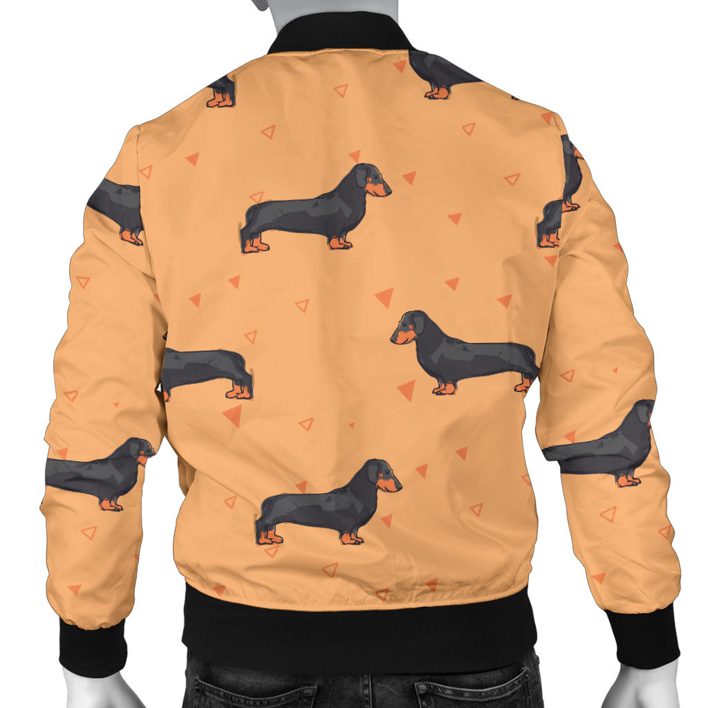 Dachshund Draw Print Pattern Men Bomber Jacket