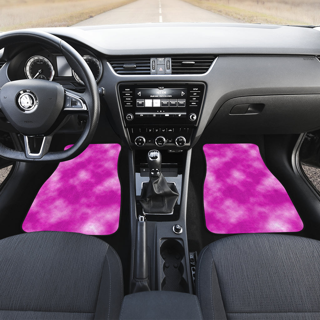Tie Dye Pink Design Print Car Floor Mats Front Back