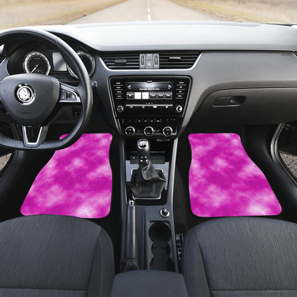 Tie Dye Pink Design Print Car Floor Mats Front Back
