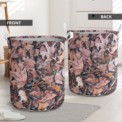 Camouflage Realistic Tree Leaf Print Laundry Basket
